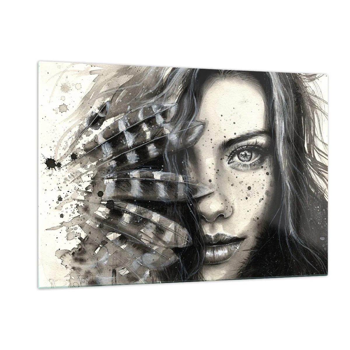 Glastavla - Bild på glas - Vild skönhet - 120x80 cm