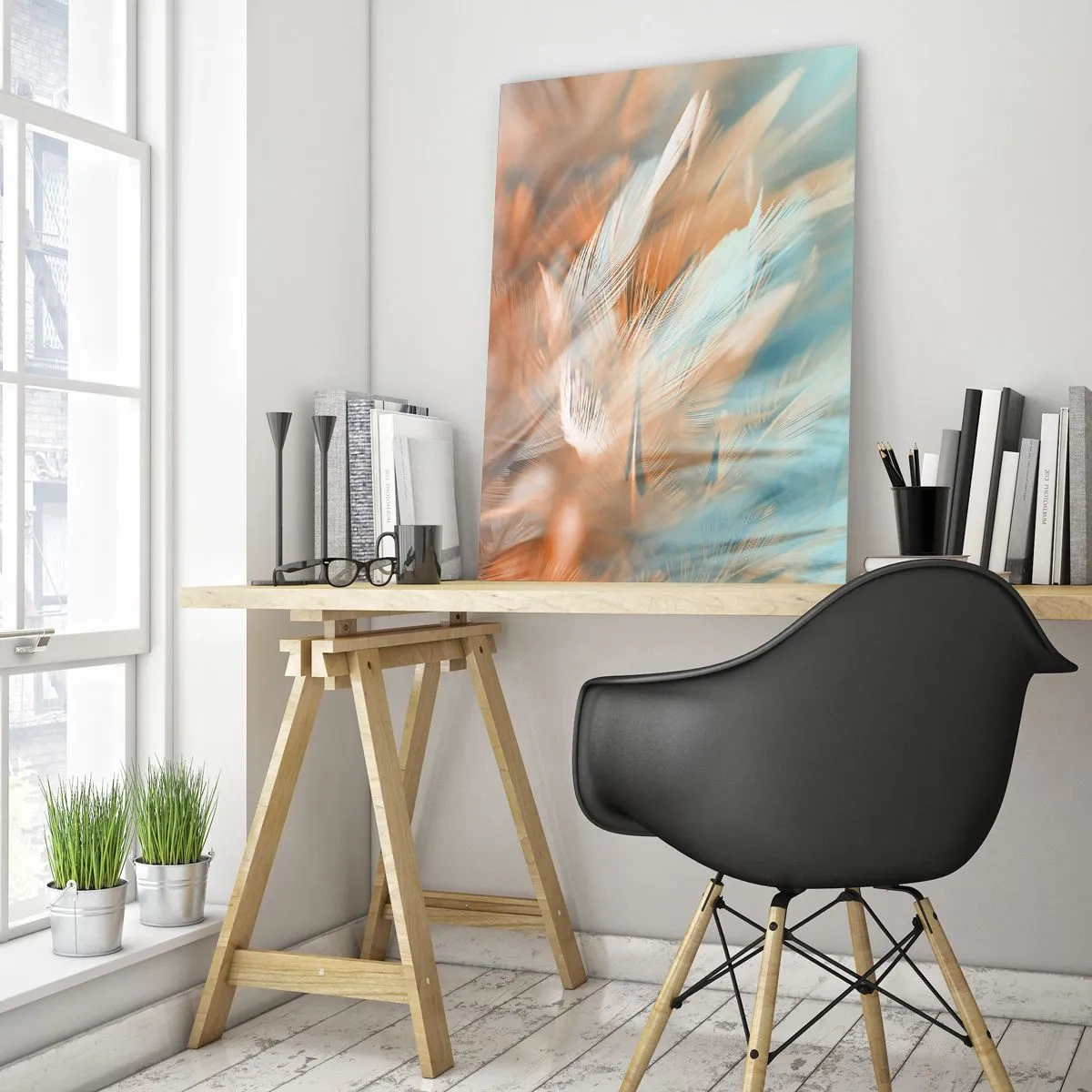 Glastavla - Bild på glas - I mildhetens land - 50x70 cm