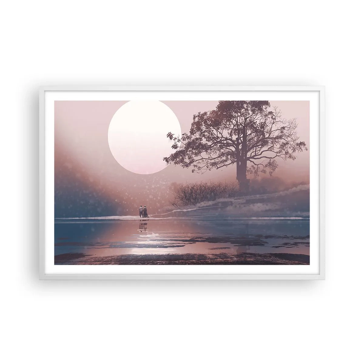 Affisch i vit ram - Nattens under - 91x61 cm