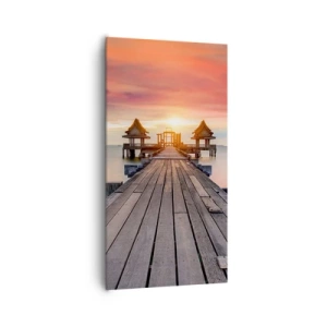 Canvastavla - Bild på duk - Skymning i öst - 65x120 cm