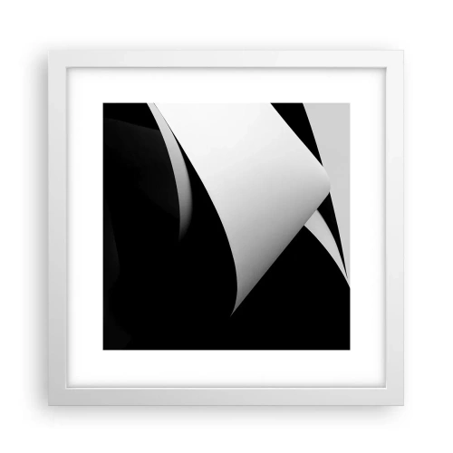Affisch i vit ram - Ljusplan från skuggornas djup - 30x30 cm