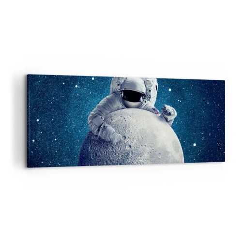 Canvastavla - Bild på duk - Skojare i rymden - 120x50 cm