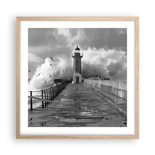 Affisch i ram av ljusek - Orädd - 50x50 cm