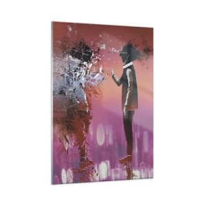 Glastavla - Bild på glas - Kan man titta in i sig själv? - 50x70 cm