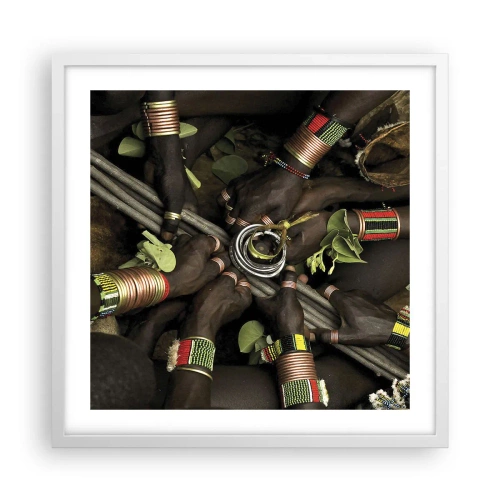 Affisch i vit ram - Vi är tillsammans - 50x50 cm