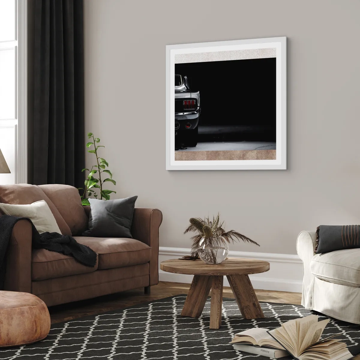 Affisch i vit ram - Klassisk charm - 50x50 cm