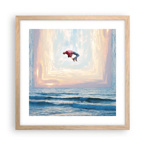 Affisch i ram av ljusek - Till en annan dimension - 40x40 cm