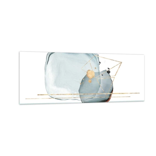 Glastavla - Bild på glas - En studie av droppar - 140x50 cm