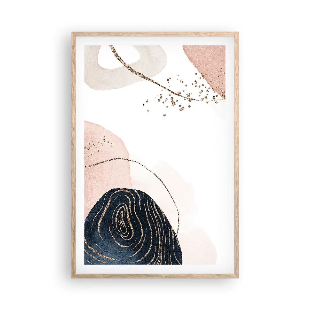 Affisch i ram av ljusek - Allt flyter - 61x91 cm