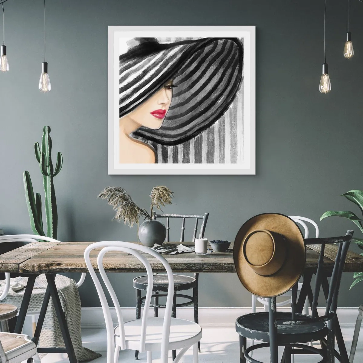 Affisch i vit ram - Var hittar jag dig? - 40x40 cm