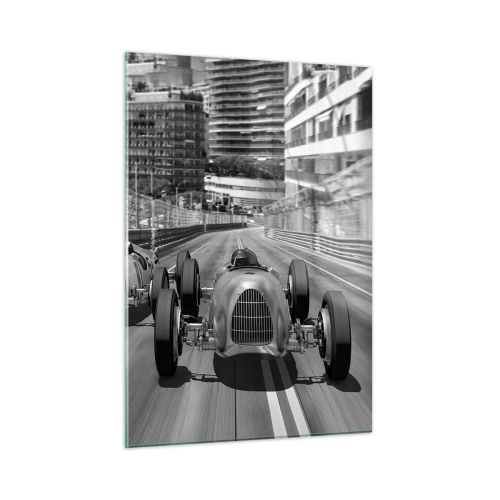 Glastavla - Bild på glas - För länge sedan i Monte Carlo - 50x70 cm
