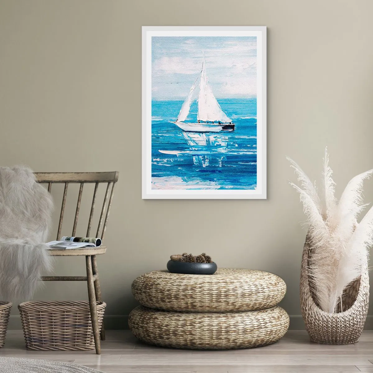 Affisch i vit ram - Med en vän vid din sida - 70x100 cm