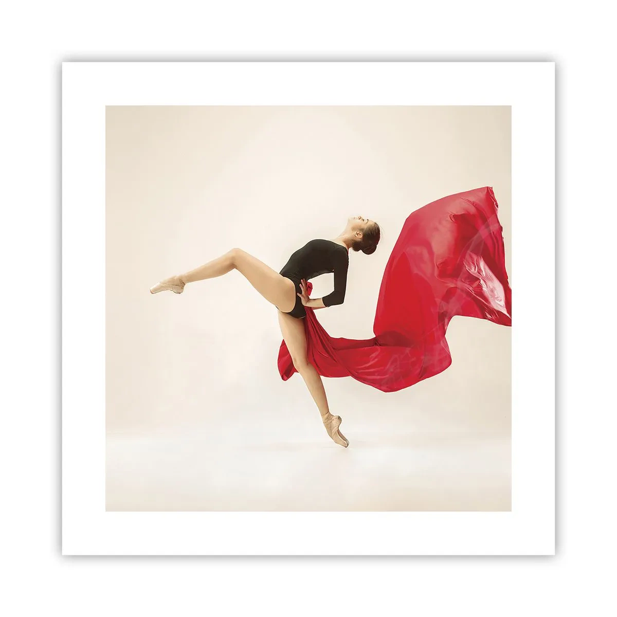 Affisch - Röd och svart - 40x40 cm