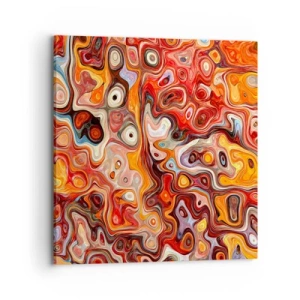 Canvastavla - Bild på duk - Om nötterna löstes upp i honung - 70x70 cm