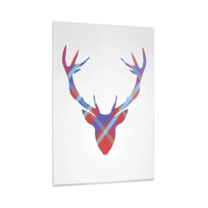 Glastavla - Bild på glas - Skotsk hjort - 80x120 cm