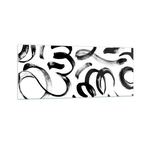 Glastavla - Bild på glas - Svart på vitt - 100x40 cm