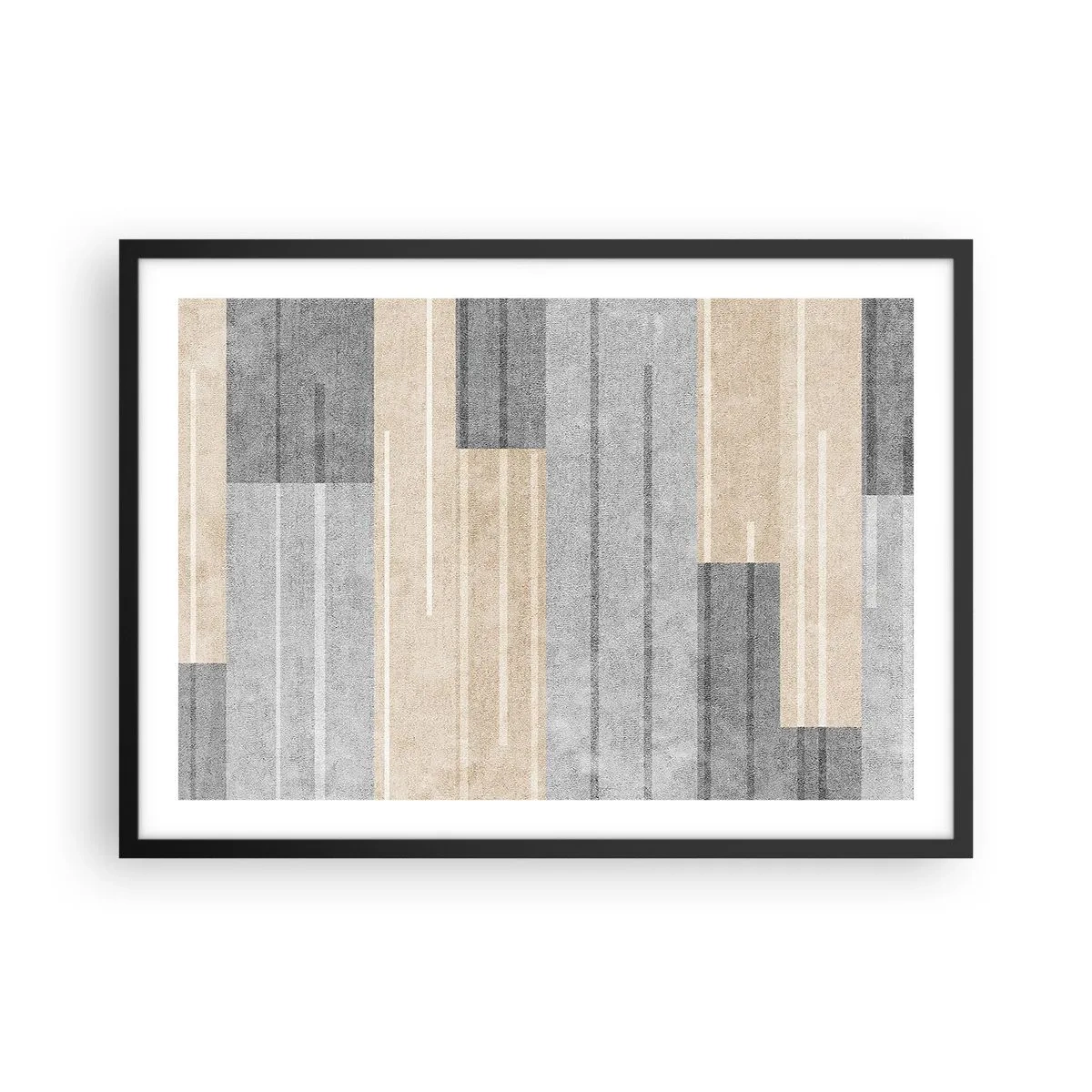 Affisch i svart ram - Komposition: allt i lod - 70x50 cm