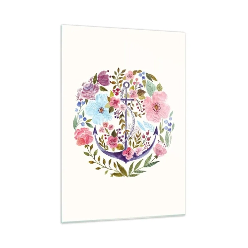 Glastavla - Bild på glas - En seglares goda sömn - 50x70 cm