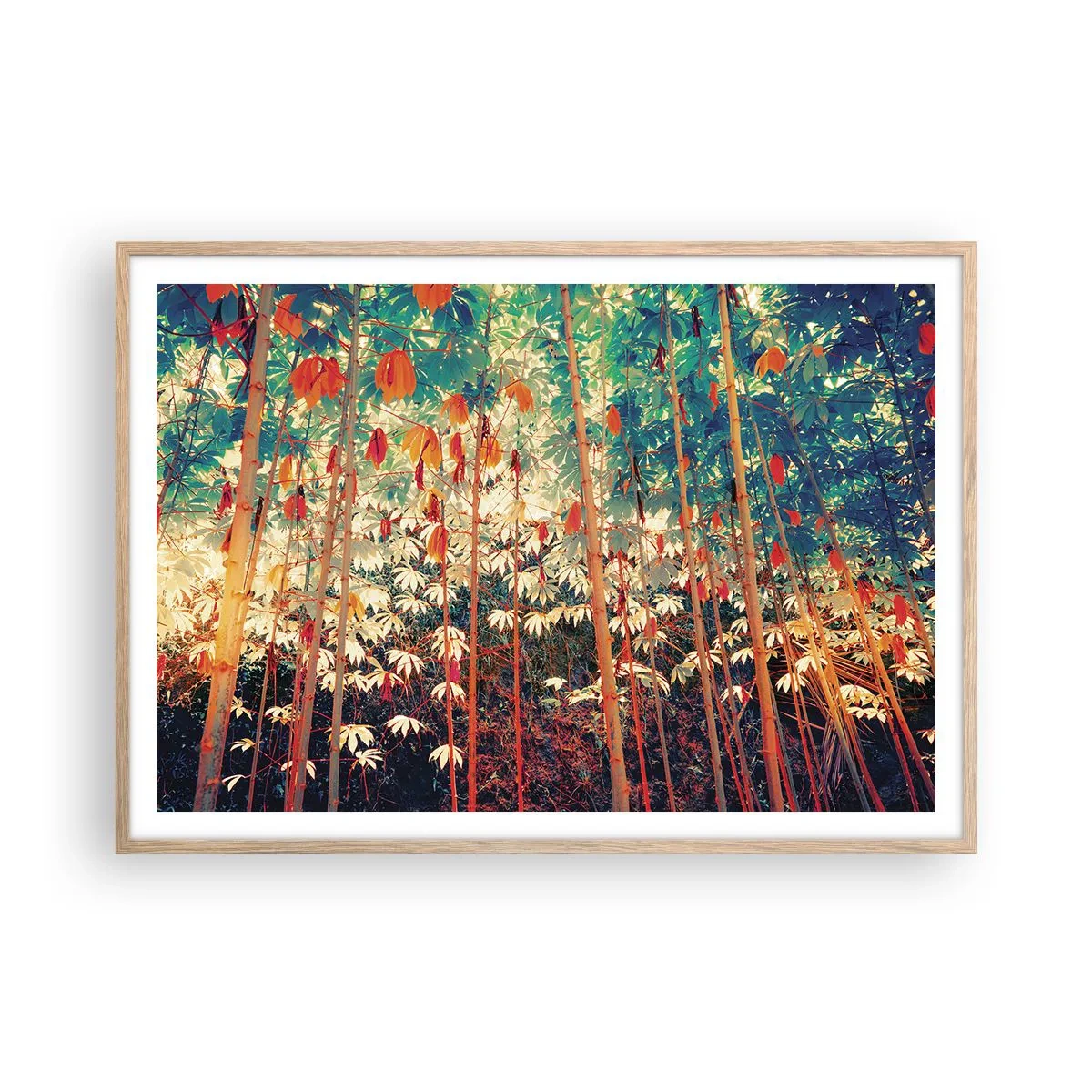 Affisch i ram av ljusek - Lövbladens hemlighetsfulla liv - 100x70 cm