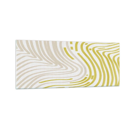 Glastavla - Bild på glas - Komposition med en mjuk böjning - 100x40 cm