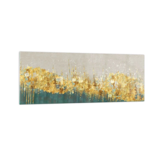 Glastavla - Bild på glas - Den gyllene gränsen - 140x50 cm