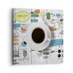 Canvastavla - Bild på duk - Rastdags - 30x30 cm