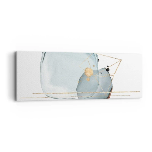 Canvastavla - Bild på duk - En studie av droppar - 90x30 cm
