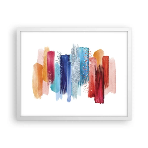 Affisch i vit ram - Upp och ner  - 50x40 cm