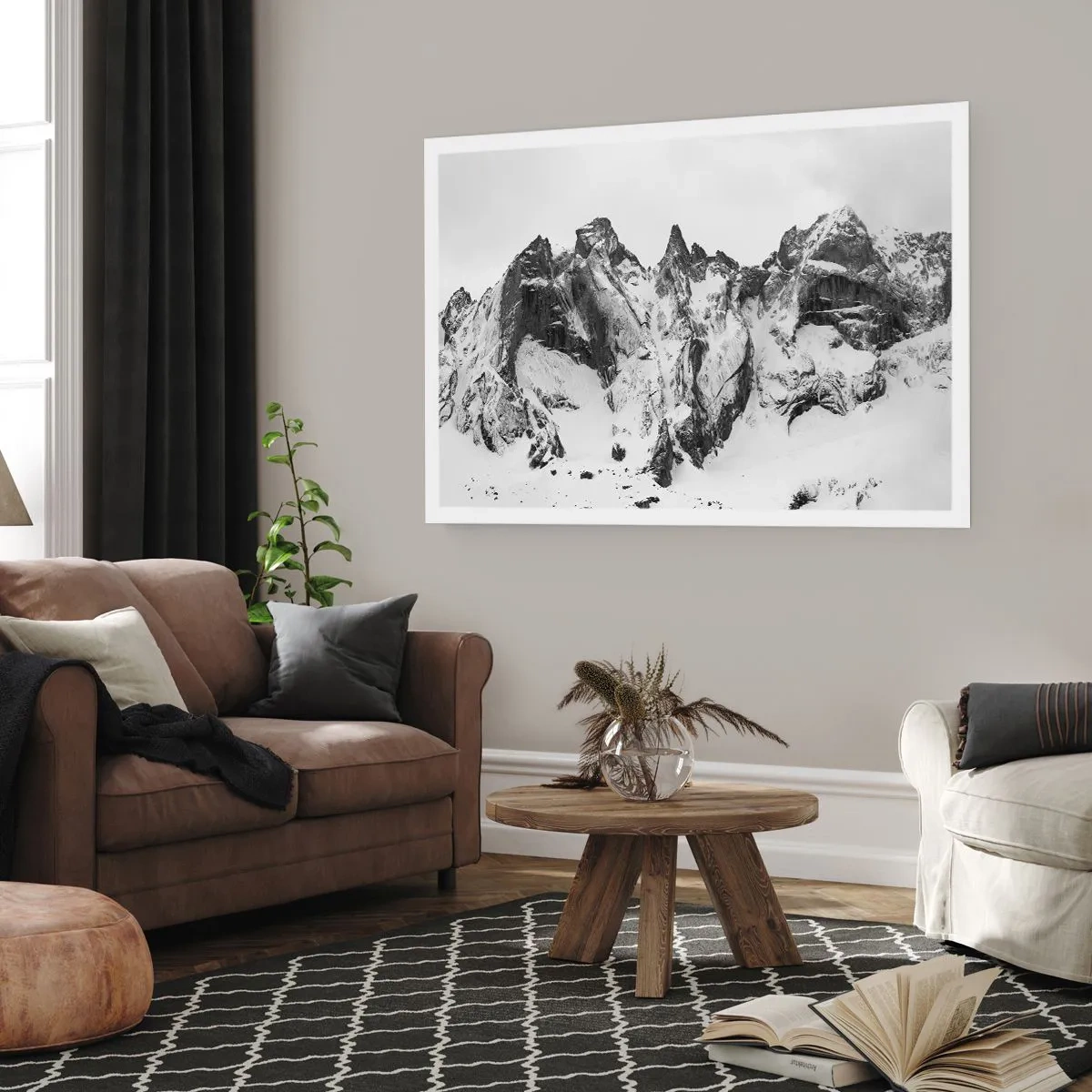 Affisch - Granitfarlig bergsrygg - 40x30 cm