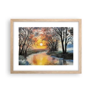 Affisch i ram av ljusek - Höststämning - 40x30 cm