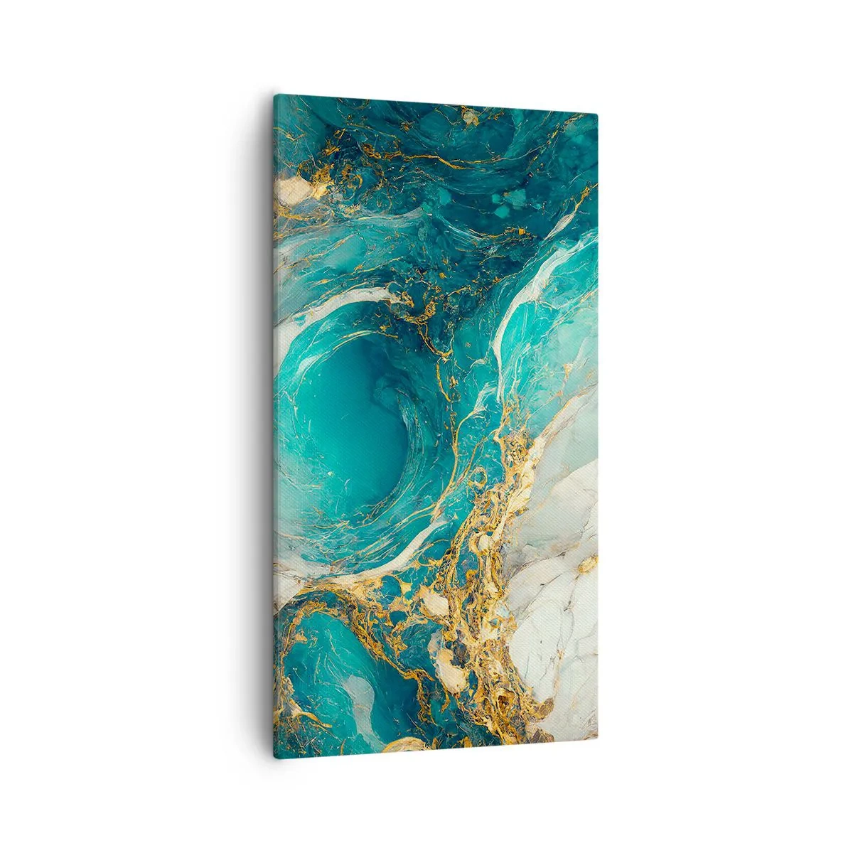 Canvastavla - Bild på duk - En komposition med guldådror - 55x100 cm