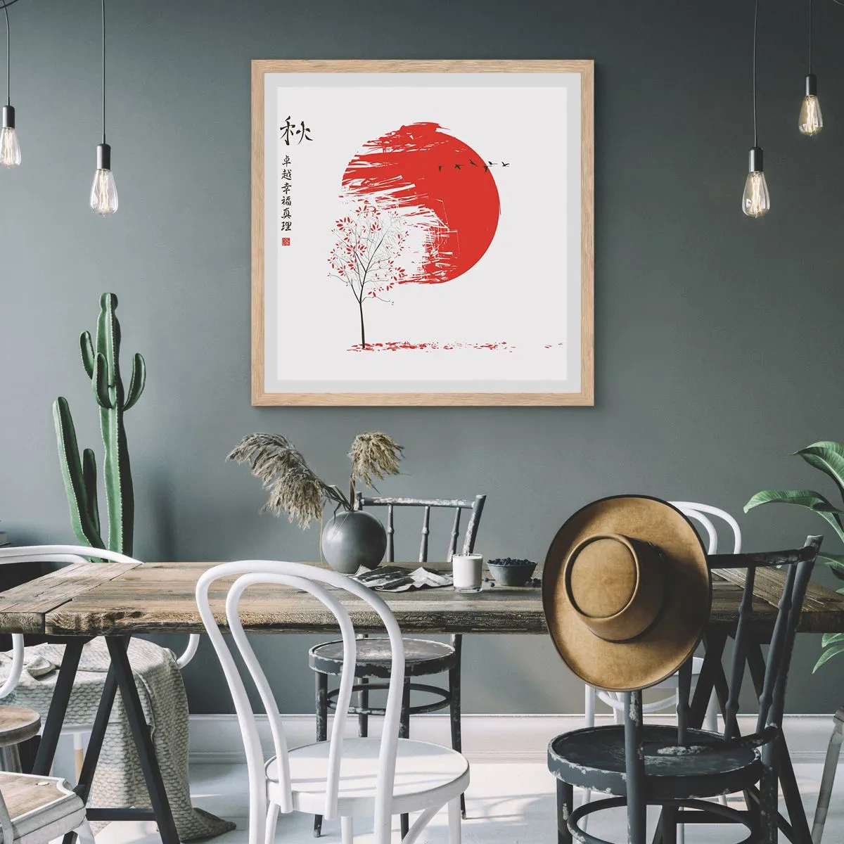 Affisch i ram av ljusek - Känner du igen det här landet? - 50x50 cm