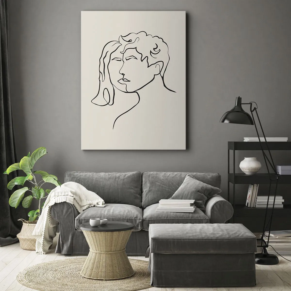 Canvastavla - Bild på duk - Och enighet har blivit - 65x120 cm