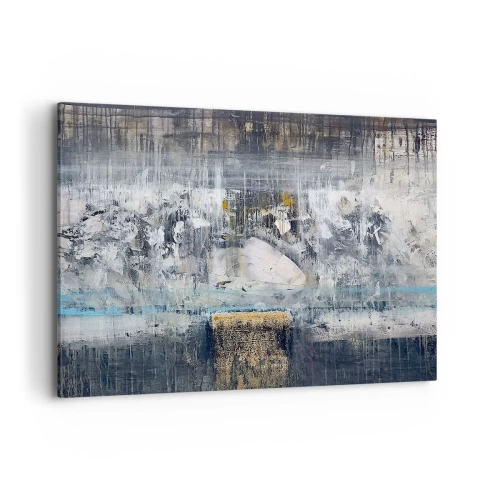Canvastavla - Bild på duk - På is och klumpar - 100x70 cm