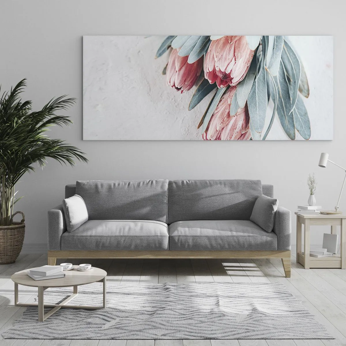 Glastavla - Bild på glas - Generad av sin skönhet - 100x40 cm