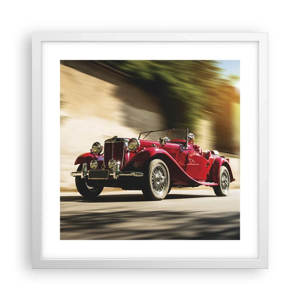 Affisch i vit ram - Vackrare än Nike från Samothrakis - 40x40 cm