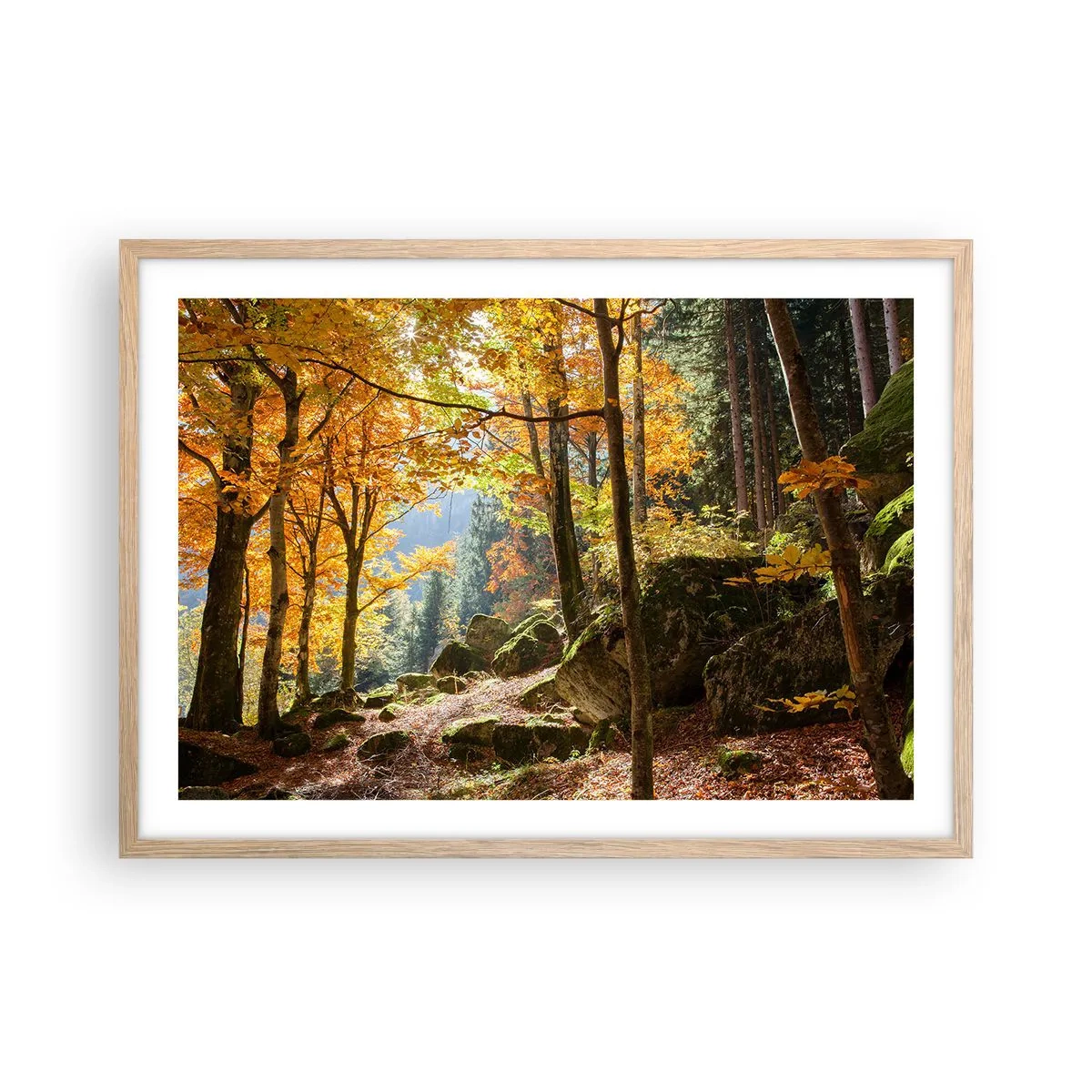 Affisch i ram av ljusek - Dags att vila - 70x50 cm