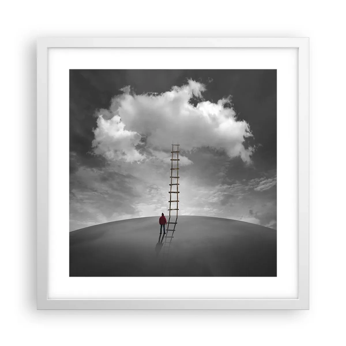 Affisch i vit ram - Allt är möjligt - 40x40 cm