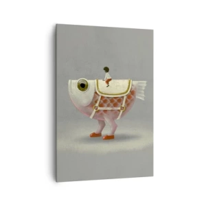 Canvastavla - Bild på duk - Fiskryttare - 70x100 cm