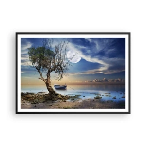 Affisch i svart ram - Är det slut eller början? - 100x70 cm