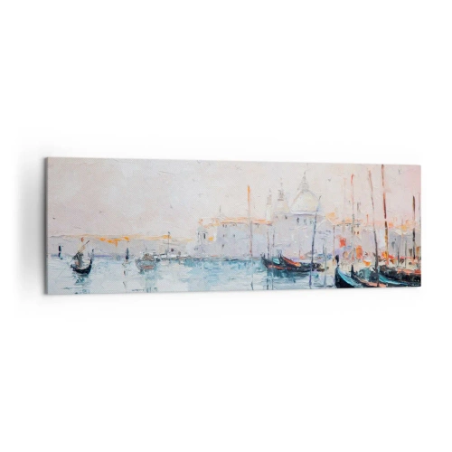 Canvastavla - Bild på duk - Bortom vatten, bortom dimma - 160x50 cm