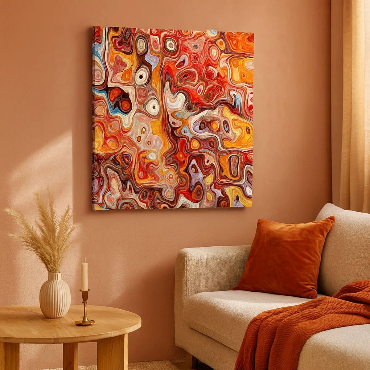 Canvastavla - Bild på duk - Om nötterna löstes upp i honung - 30x30 cm