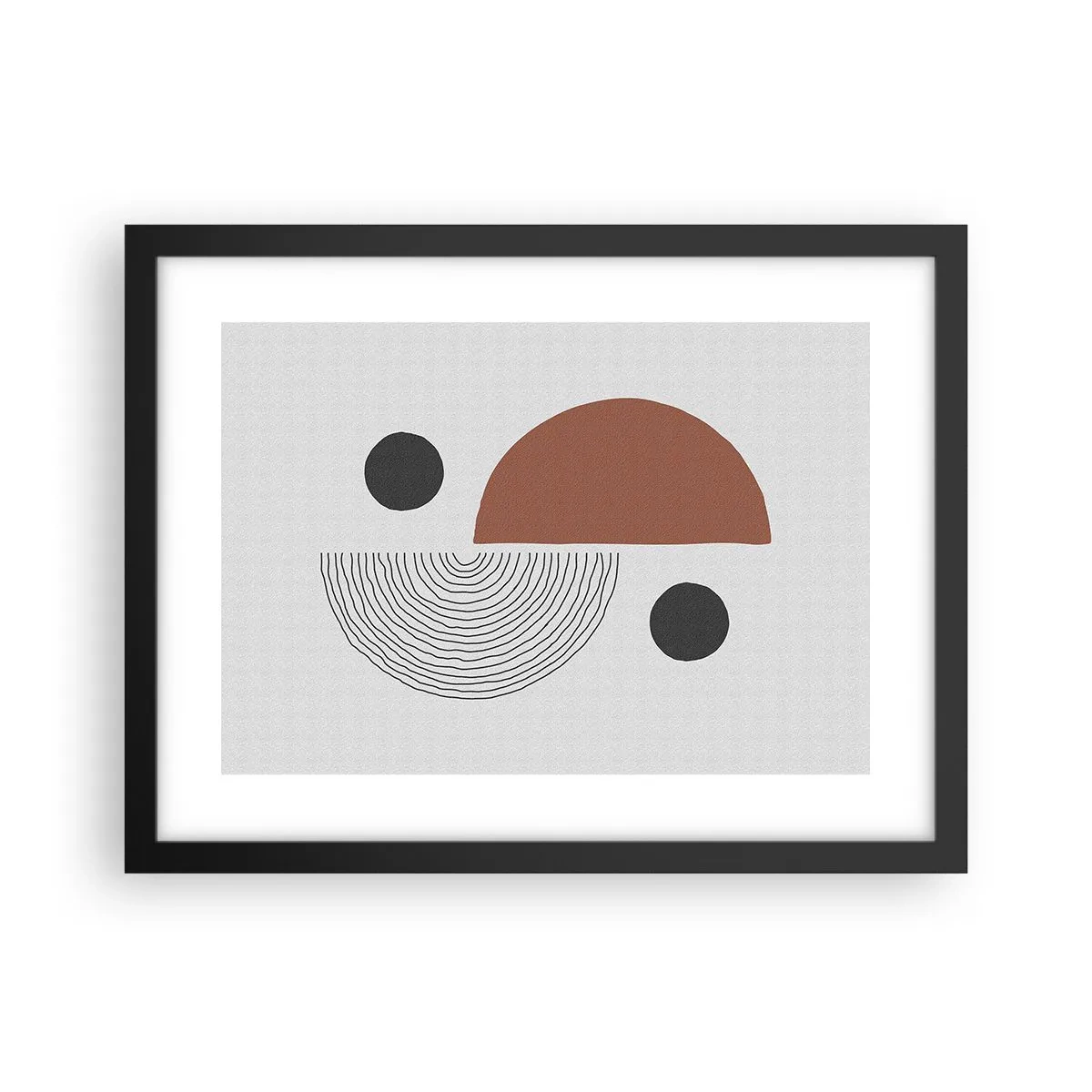 Affisch i svart ram - Hjulets perfektion - 40x30 cm