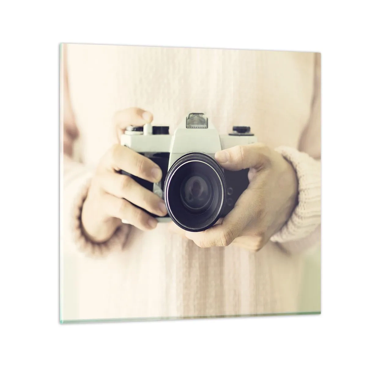 Glastavla - Bild på glas - För att veta mer... - 50x50 cm