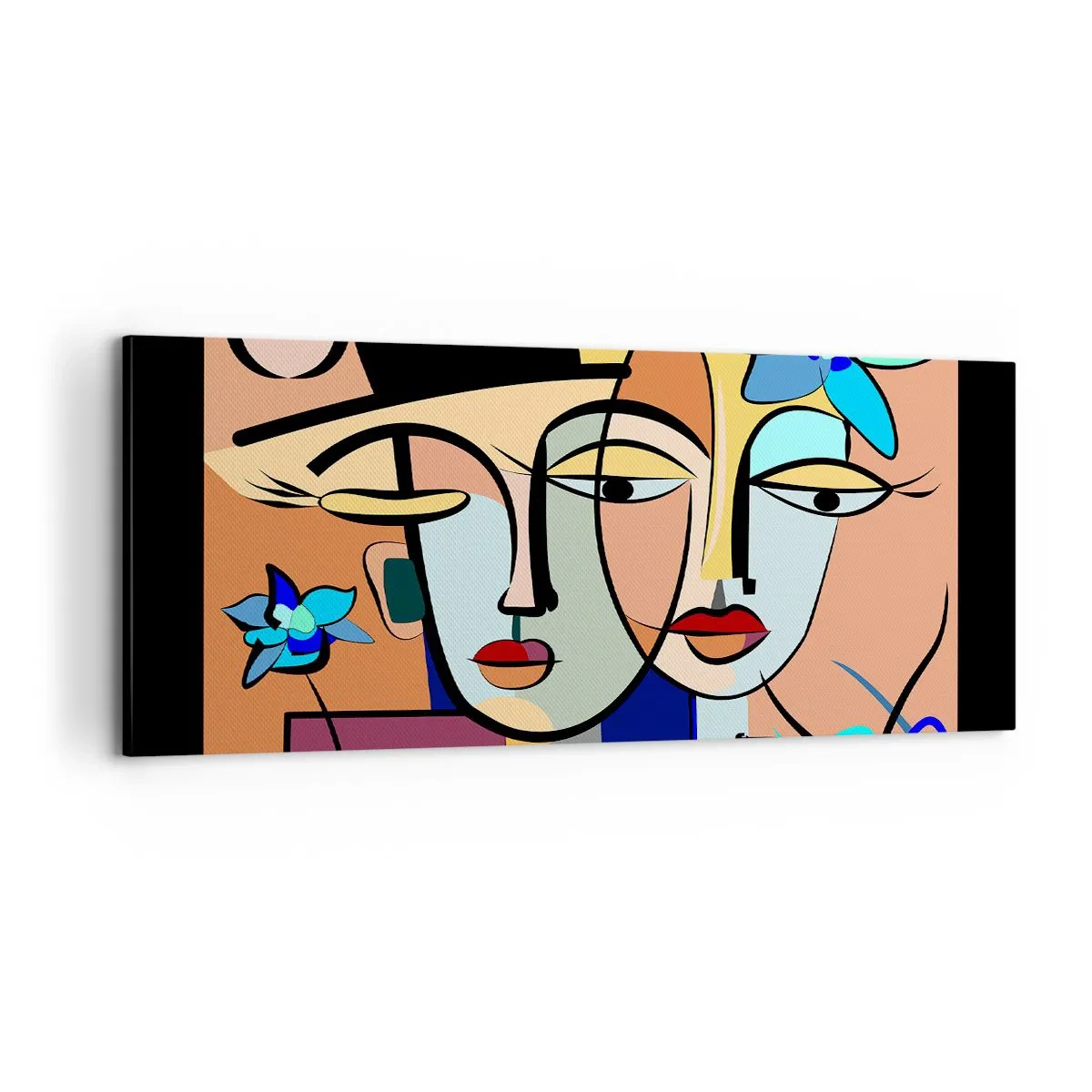 Canvastavla - Bild på duk - Picassos randez vous - 100x40 cm