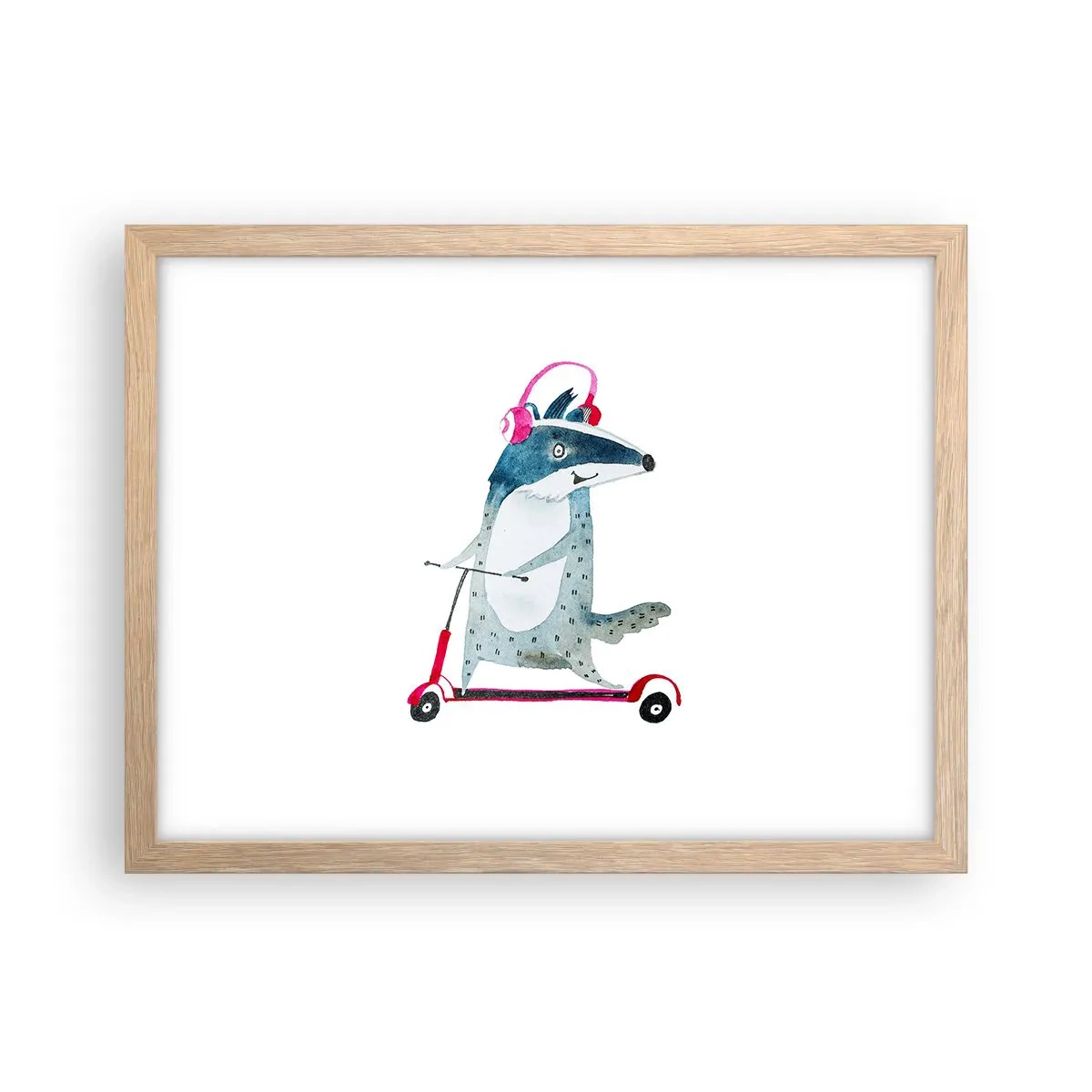 Affisch i ram av ljusek - Grävlingens glädje - 40x30 cm