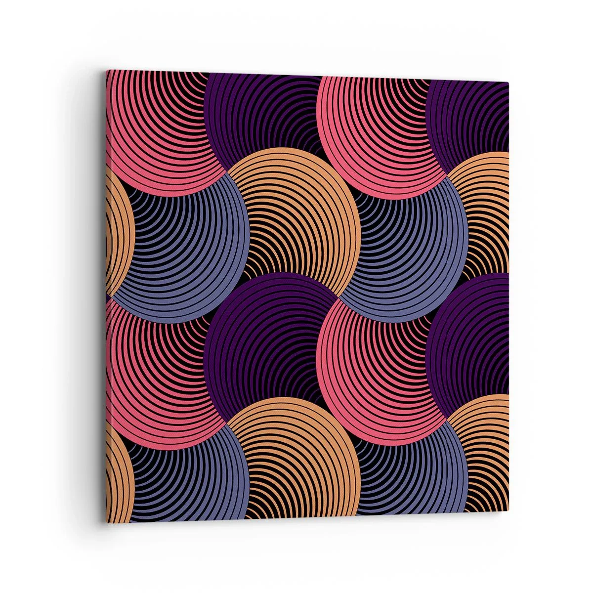 Canvastavla - Bild på duk - I en cirkulär rytm - 70x70 cm