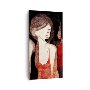 Canvastavla - Bild på duk - Madonnor av mörker - 65x120 cm