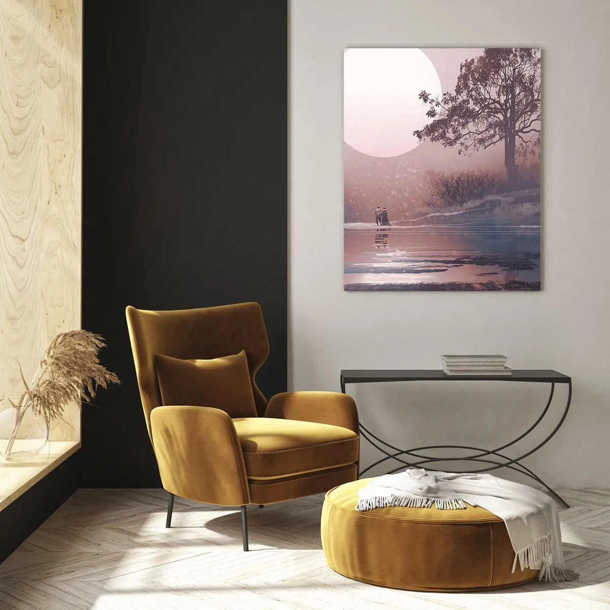 Glastavla - Bild på glas - Nattens under - 80x120 cm