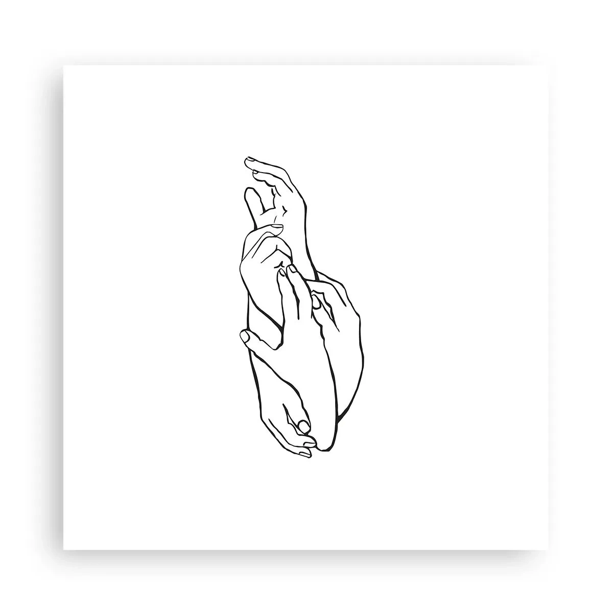 Affisch - Hand i hand - 30x30 cm